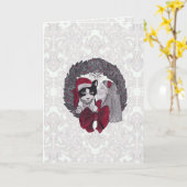 Mistletoe Christmas Card Kaart (Gele Bloem)