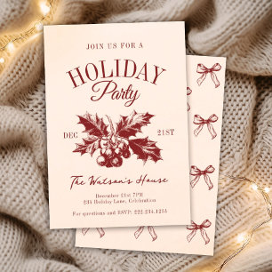 Mistletoe Christmas Holiday Party Social Club Kaart