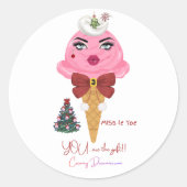 Mistletoe Christmas kissing sticker (Voorkant)