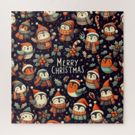 Mistletoe Christmas Penguin Carolers met trompette Legpuzzel