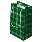 Mistletoe Christmas Plaid Klein Cadeauzakje (Achterkant Gekanteld)
