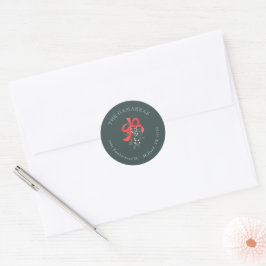Mistletoe Christmas Return Adres Sticker