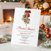 Mistletoe Christmas Winter Bridal Shower Kaart