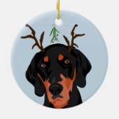 Mistletoe Coonhound Ornament (Achterkant)