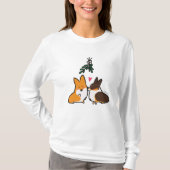 Mistletoe Corgi KissingShirt T-shirt (Voorkant)