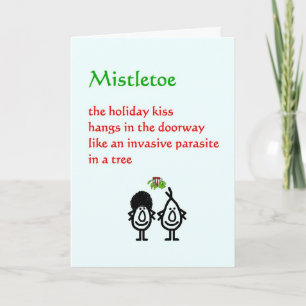 Mistletoe - de kerstkaart feestdagen kaart