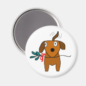 Mistletoe Doggie Wagging - magneet (Voorkant / Achterkant)