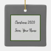 Mistletoe en Crow Keramisch Ornament (Achterkant)