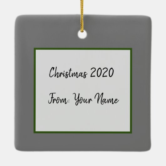 Mistletoe en Crow Keramisch Ornament (Achterkant)