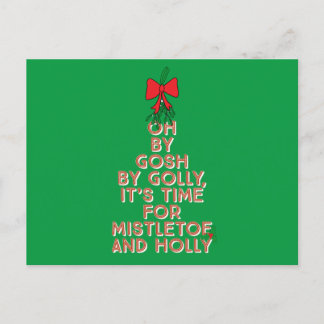 Mistletoe en Holly Briefkaart