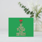 Mistletoe en Holly Briefkaart (Staand voorkant)