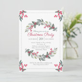 Mistletoe en Holly kerstfeest Kaart (Staand voorkant)