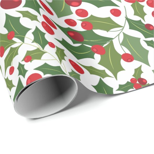 Mistletoe en kerst met Berries Cadeaupapier (Rol Hoek)