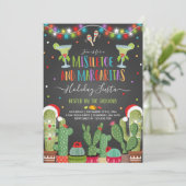 Mistletoe en Margaritas Holiday Party Invitation Kaart (Staand voorkant)