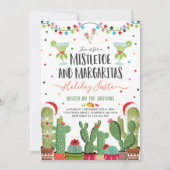 Mistletoe en Margaritas Holiday Party Invitation Kaart (Voorkant)