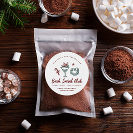 Mistletoe en Margaritas | Kerst Bachelorette Ronde Sticker