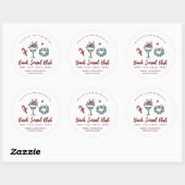 Mistletoe en Margaritas | Kerst Bachelorette Ronde Sticker (Vel)