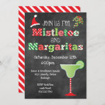 Mistletoe en Margaritas Kerstparty Kaart<br><div class="desc">Onze kleurrijke en leuke uitnodiging van Mistletoe en Margaritas voor kerstfeest biedt een schitterende achtergrond met een feestelijke kerstmargarita,  Santa hat en mistletoe,  samen met een combinatie van vakantiepatronen gedurende het hele ontwerp!</div>