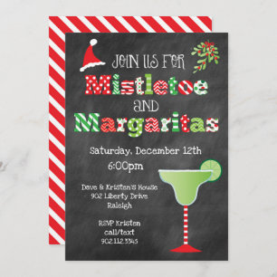 Mistletoe en Margaritas Kerstparty Kaart