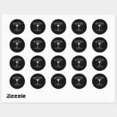 Mistletoe en Martinis Tail Christmas Espresso Mar Ronde Sticker (Vel)