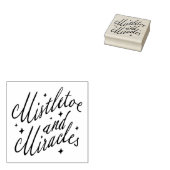 Mistletoe en Mirakels Kerst Rubber Stempel (Gestempeld)