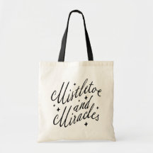 Mistletoe en Mirakels Kerst Tote Tas