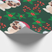Mistletoe en Puppies Cadeaupapier (Hoek)