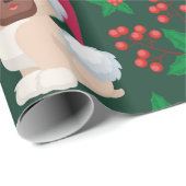 Mistletoe en Puppies Cadeaupapier (Rol Hoek)