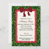 Mistletoe en Red Lace Party Uitnodigingen (Voorkant)