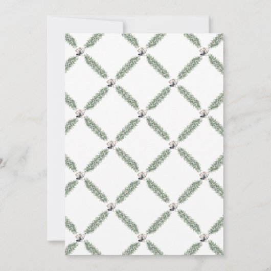 Mistletoe en Silver Bells Kerstmis Kaart (Achterkant)