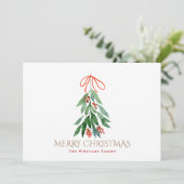 Mistletoe Familie met foto's kerstmis (Staand voorkant)