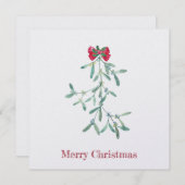 Mistletoe Feestdagenkaart (Voorkant / Achterkant)