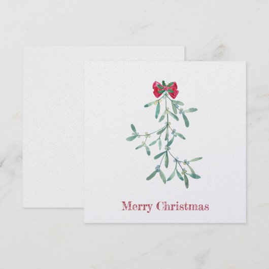 Mistletoe Feestdagenkaart (Voorkant / Achterkant)