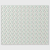 Mistletoe Feestelijke Kerstvakantie Greenery Cadeaupapier (Vlak)