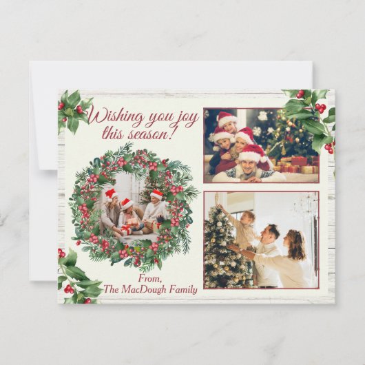 Mistletoe Flat Kerstkaart (Voorkant)