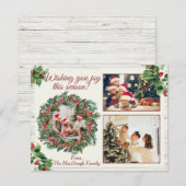 Mistletoe Flat Kerstkaart (Voorkant / Achterkant)