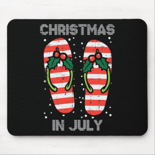 Mistletoe Flip Flops Kerstmis in Juli Zomer Kerst Muismat