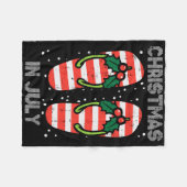 Mistletoe Flip Flops Kerstmis In Jully Zomer Kerst Fleece Deken (Voorkant (Horizontaal))
