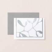 Mistletoe folie kerstkaart - seizoensgroeten folie kaarten (Voorkant met envelop)