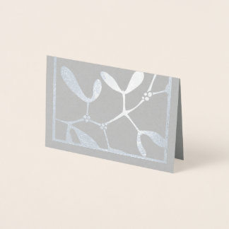 Mistletoe folie kerstkaart - seizoensgroeten kaarten