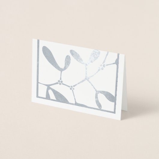 Mistletoe folie kerstkaart - seizoensgroeten kaarten (Voorkant)