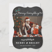 Mistletoe foto Alles script plakbord Feestdagenkaart (Voorkant)