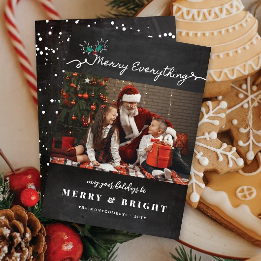 Mistletoe foto Alles script plakbord Feestdagenkaart