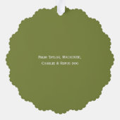 Mistletoe Foto en Tekst Gepersonaliseerde Kerst Ornament Kaart (Achterkant)