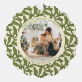 Mistletoe Foto en Tekst Gepersonaliseerde Kerst Ornament Kaart (Voorkant)