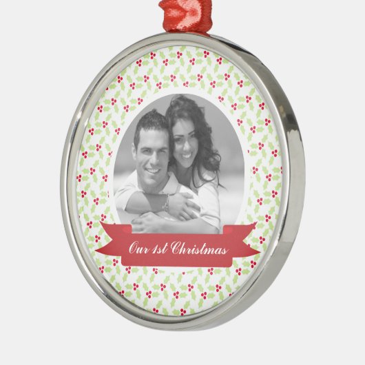 Mistletoe-fotoversieringen Metalen Ornament (Links)