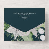 Mistletoe Gay Rainbow Elegant Kerstmis Kaart (Achterkant)