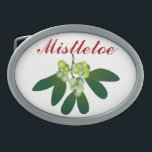 Mistletoe Gesp<br><div class="desc">Hoi!  Een heerlijke groet van mistletoe nodigt een heilige vrolijke kerstkus uit!  Een vakantie moet hebben!</div>