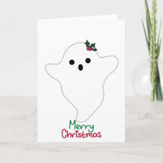 Mistletoe Ghost Vrolijk Kerstfeest Kaart