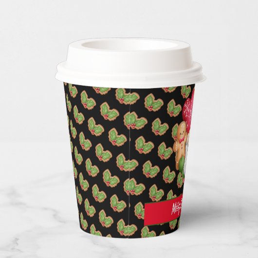 Mistletoe Gnome past Kleur en Tekst aan Papieren Bekers (Rechts)